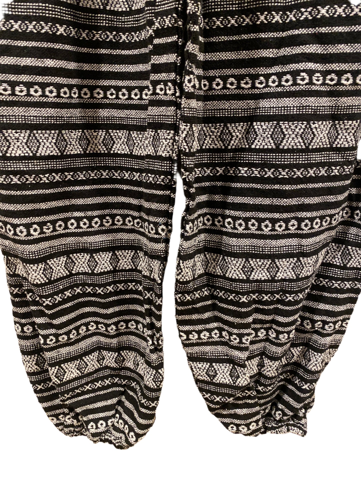 Magic Black and White Striped Pattern Cotton Hill Tribe Pants