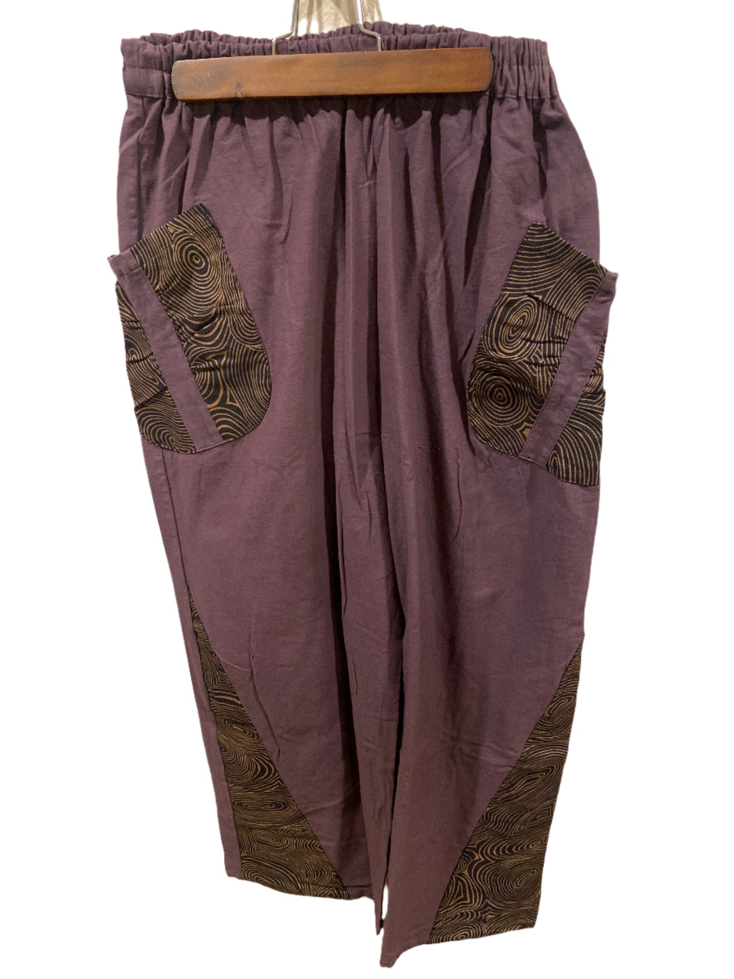 Purple Cotton Loose-Fit Hill Tribe Fabric