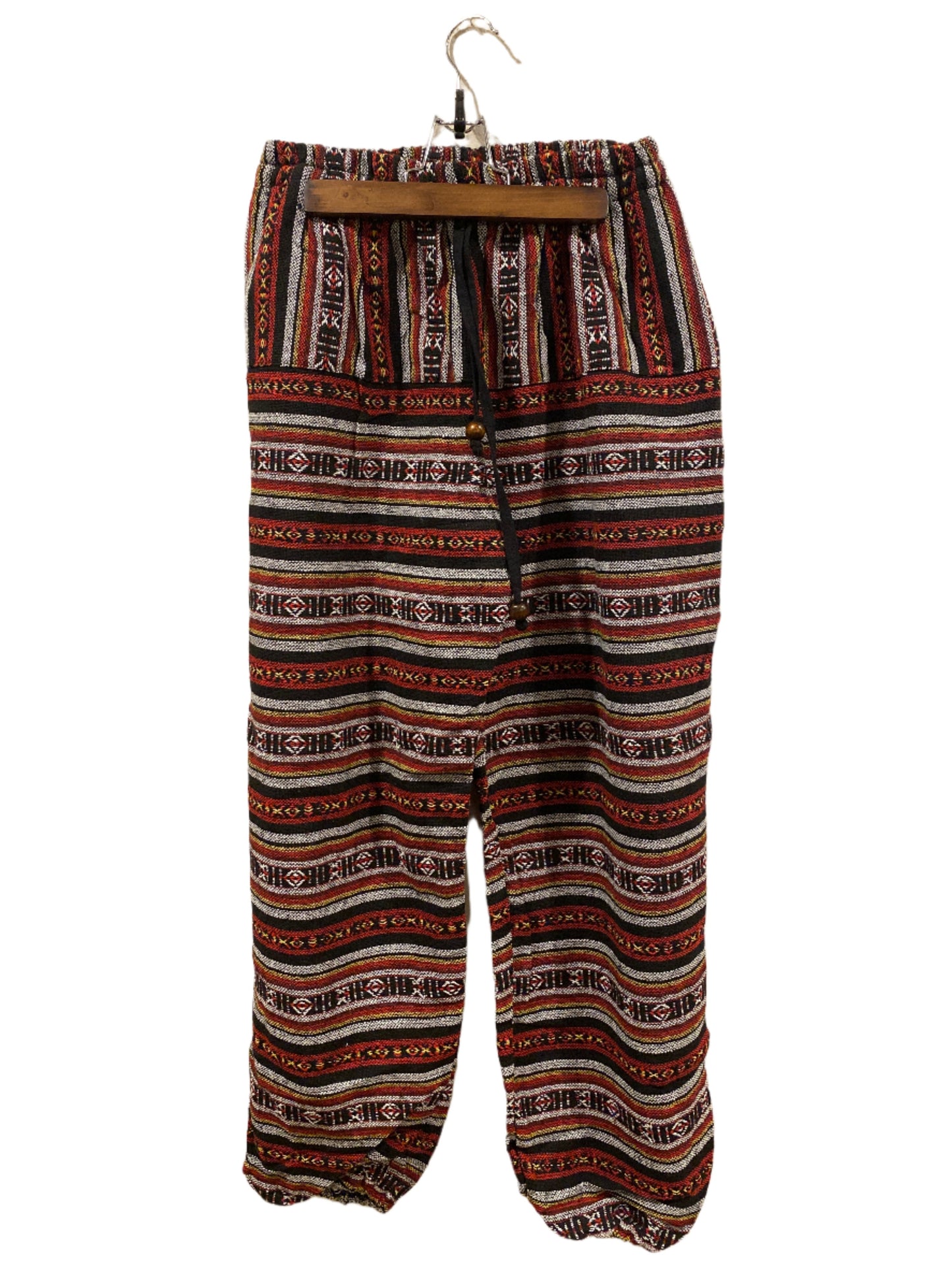 Red Black White Multicolor Magic Hill Tribe Cotton Pants