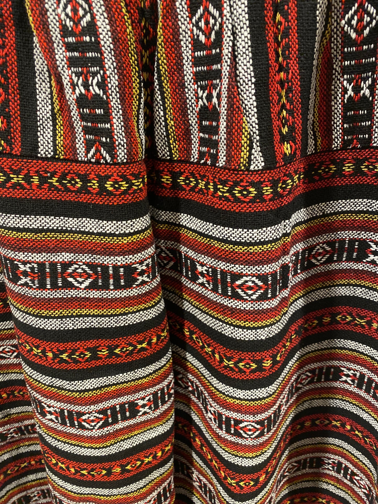 Red Black White Multicolor Magic Hill Tribe Cotton Pants