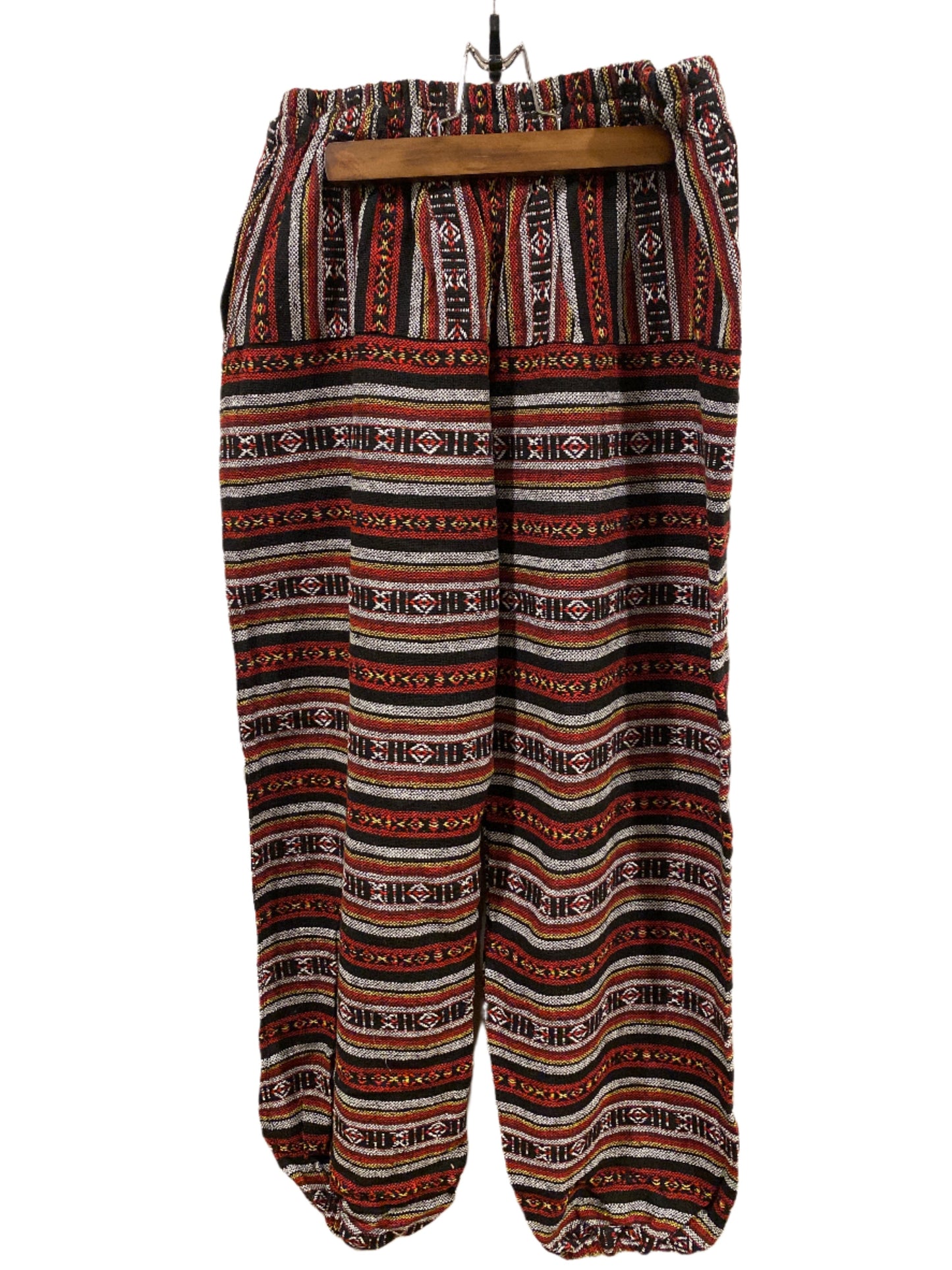 Red Black White Multicolor Magic Hill Tribe Cotton Pants