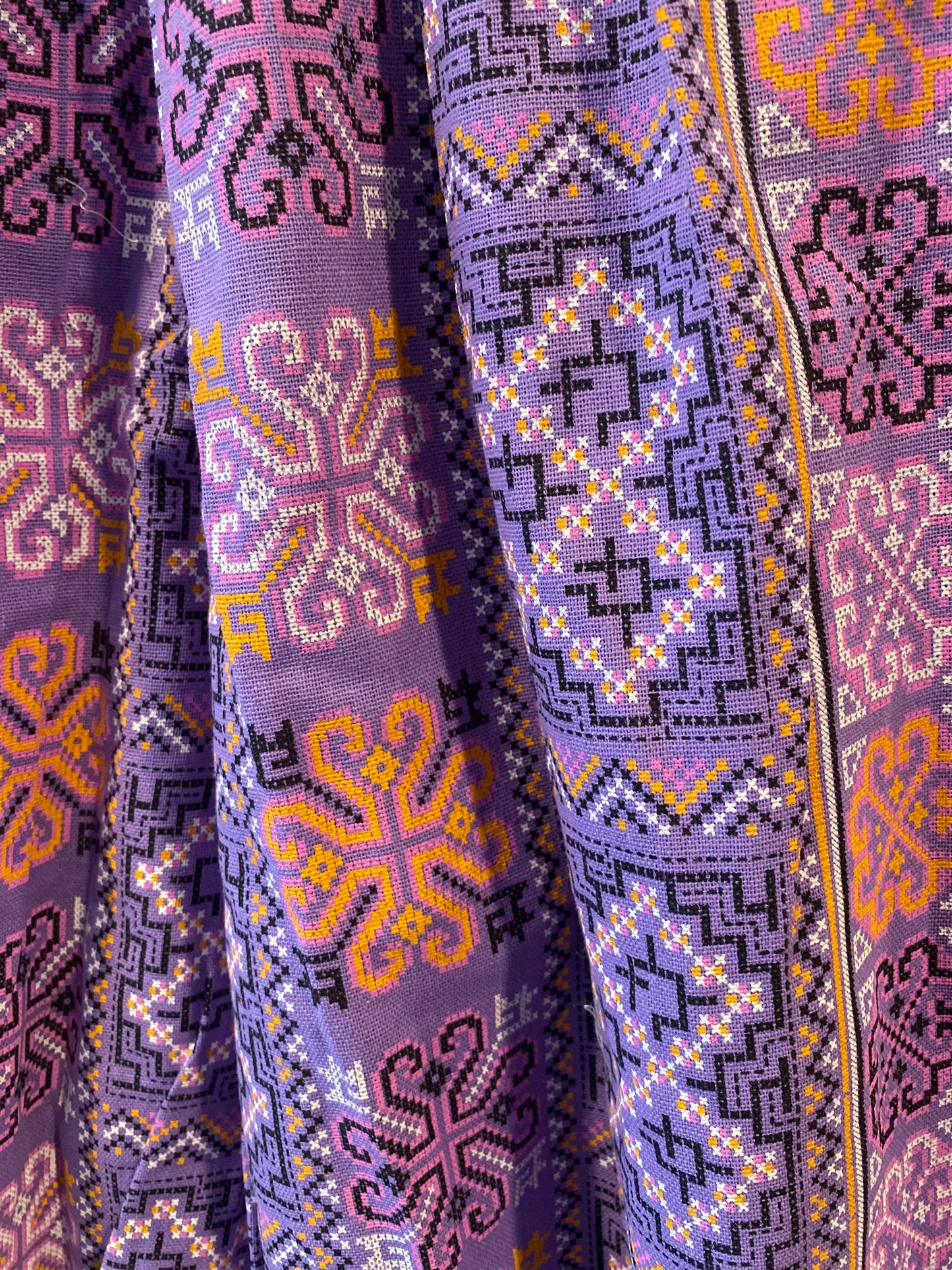 Unique Cotton Pants in Light Purple Multicolor Incredible Design!