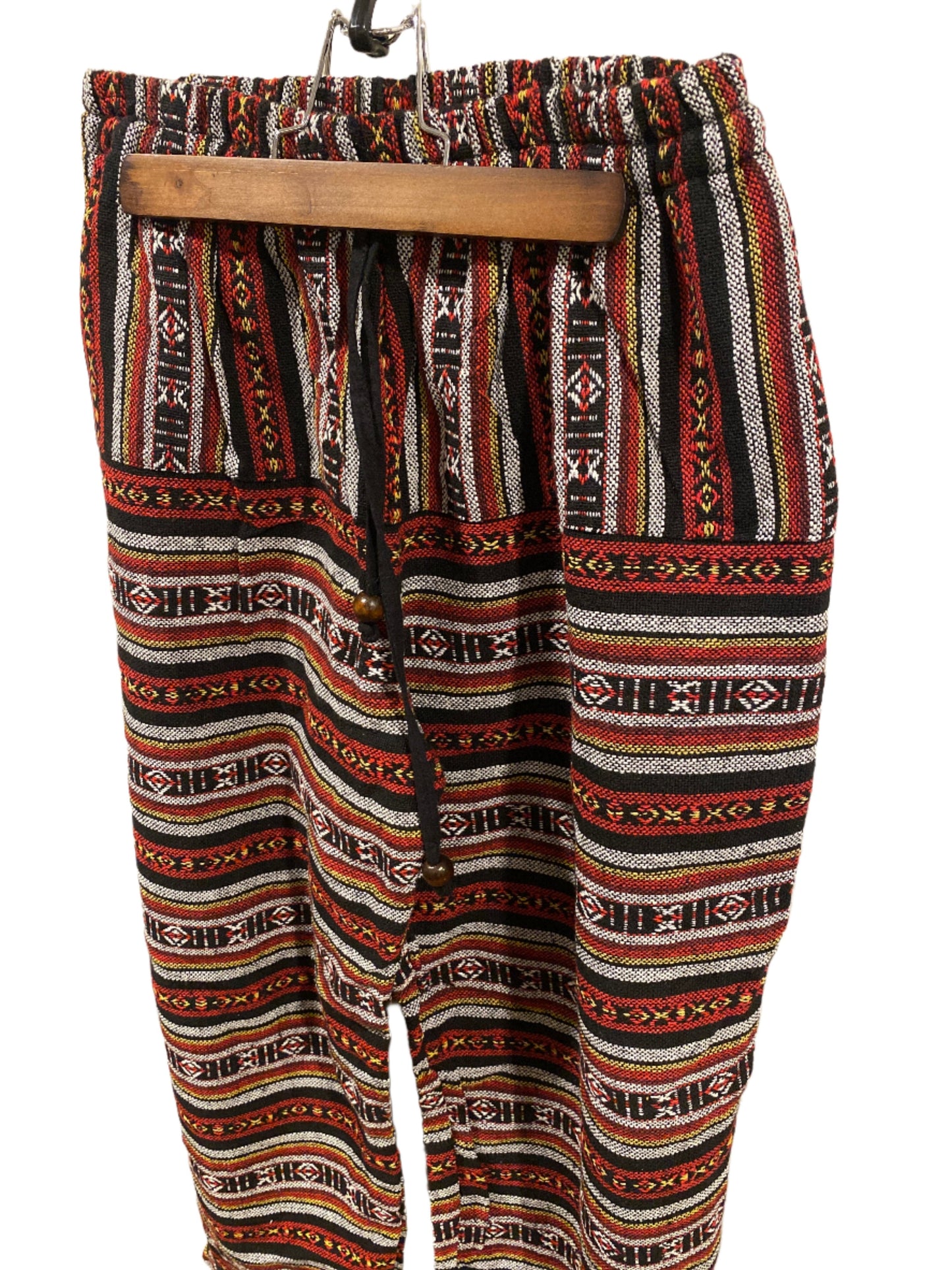 Red Black White Multicolor Magic Hill Tribe Cotton Pants