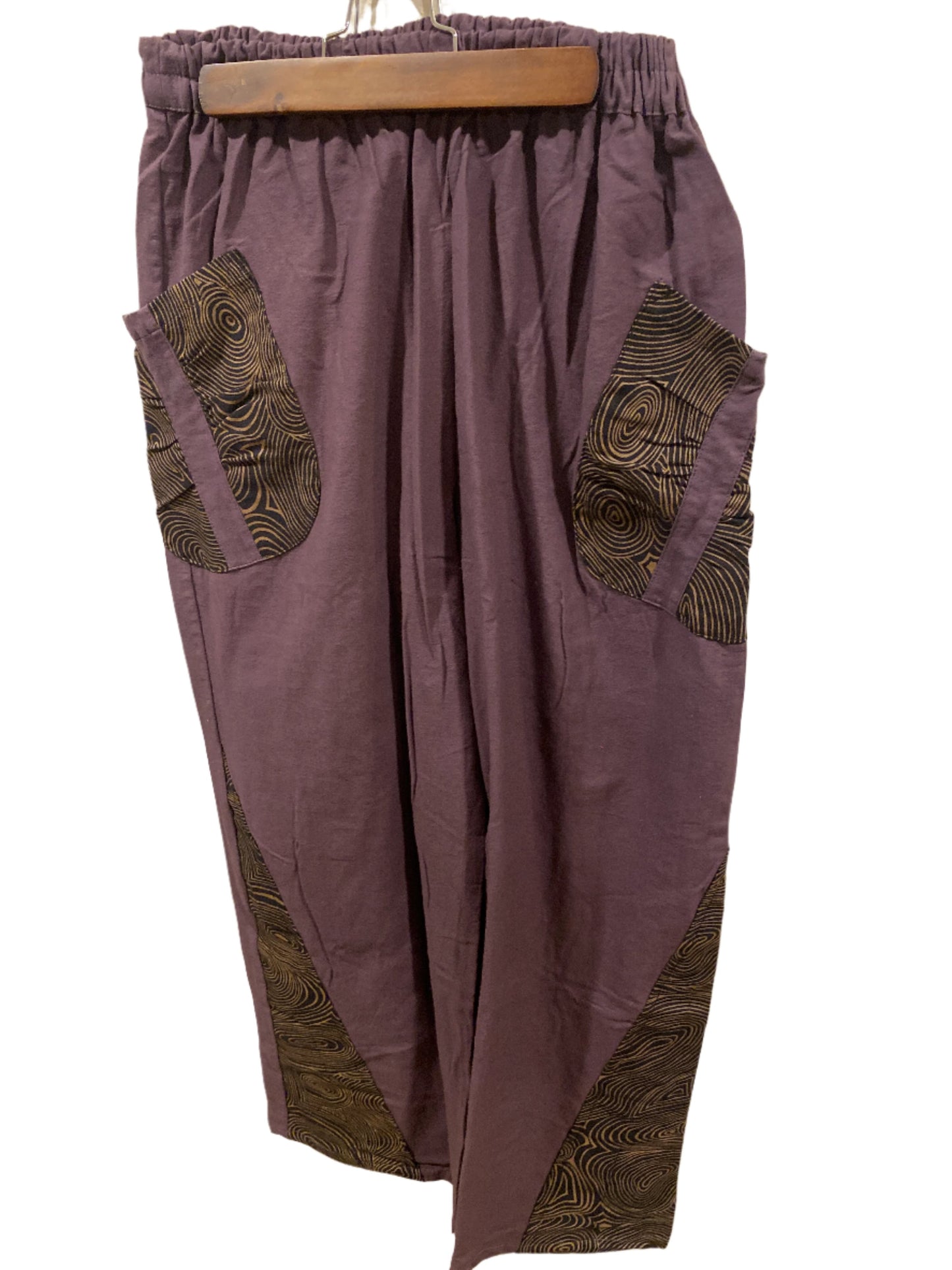 Purple Cotton Loose-Fit Hill Tribe Fabric