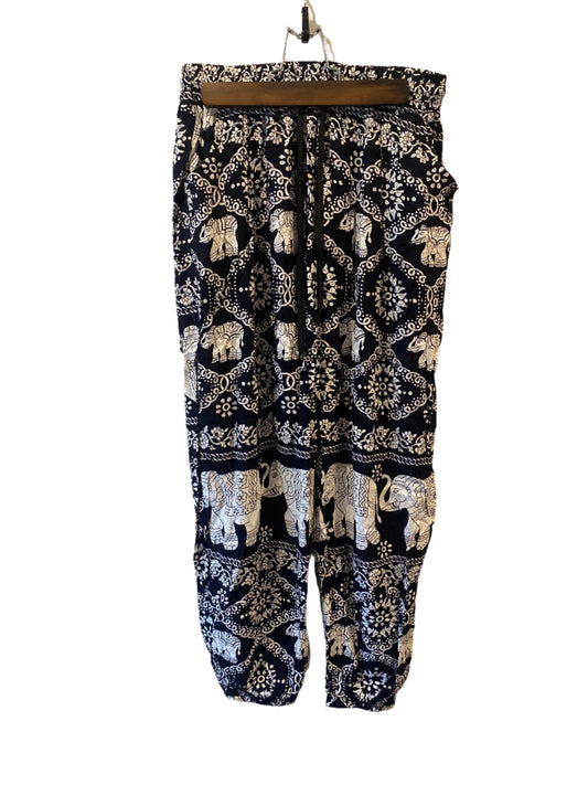 Hanging Black and White Elephant Harem Pants