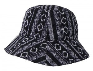 Black and White Fair Trade Gheri Bucket Hat