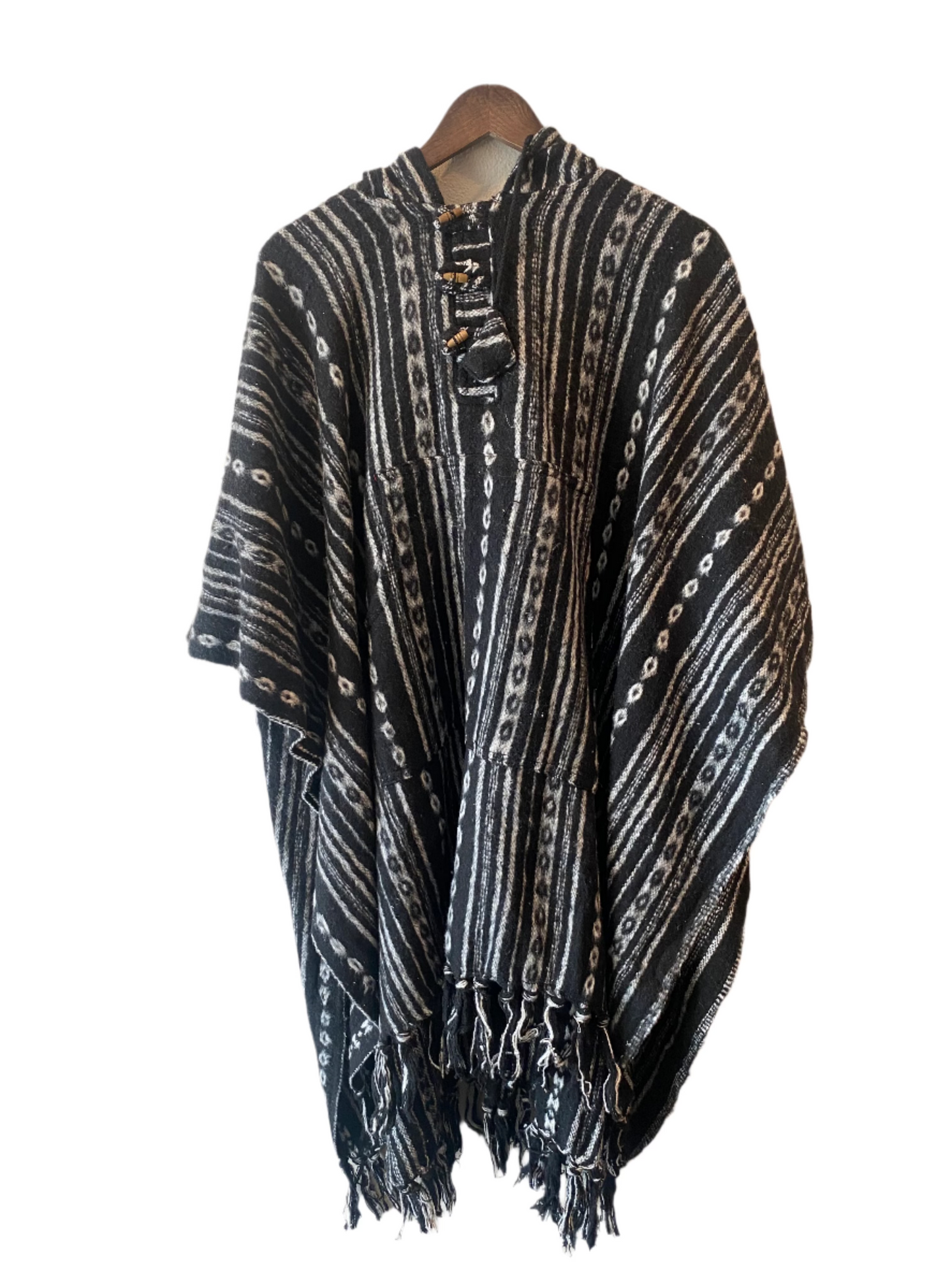 Made in Nepal Fair Hooded Gheri Poncho