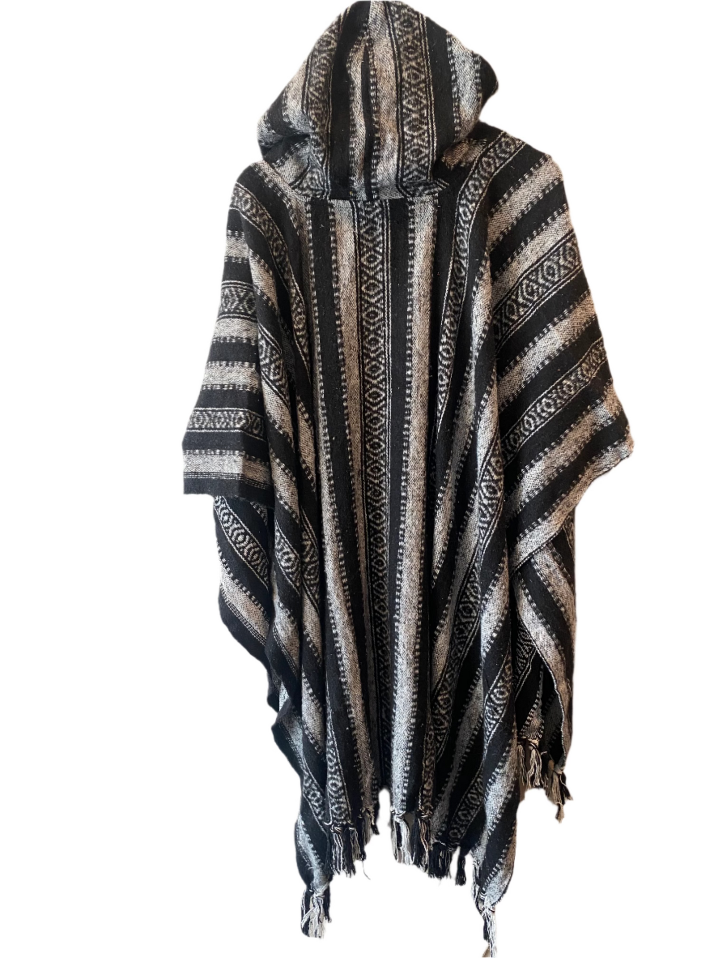 Made in Nepal Fair Hooded Gheri Poncho