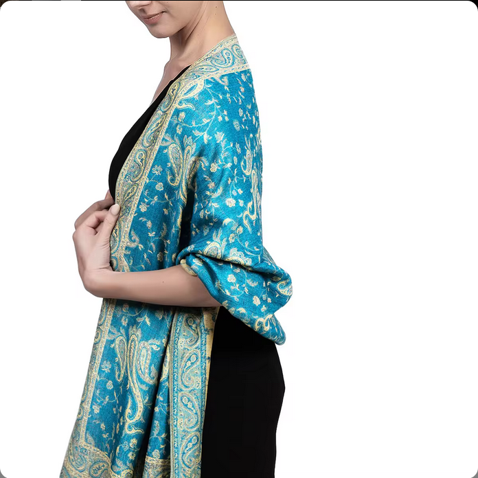 High Quality Jacquard Paisley Traditional Pashmina