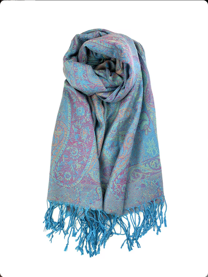 High Quality Jacquard Paisley Traditional Pashmina