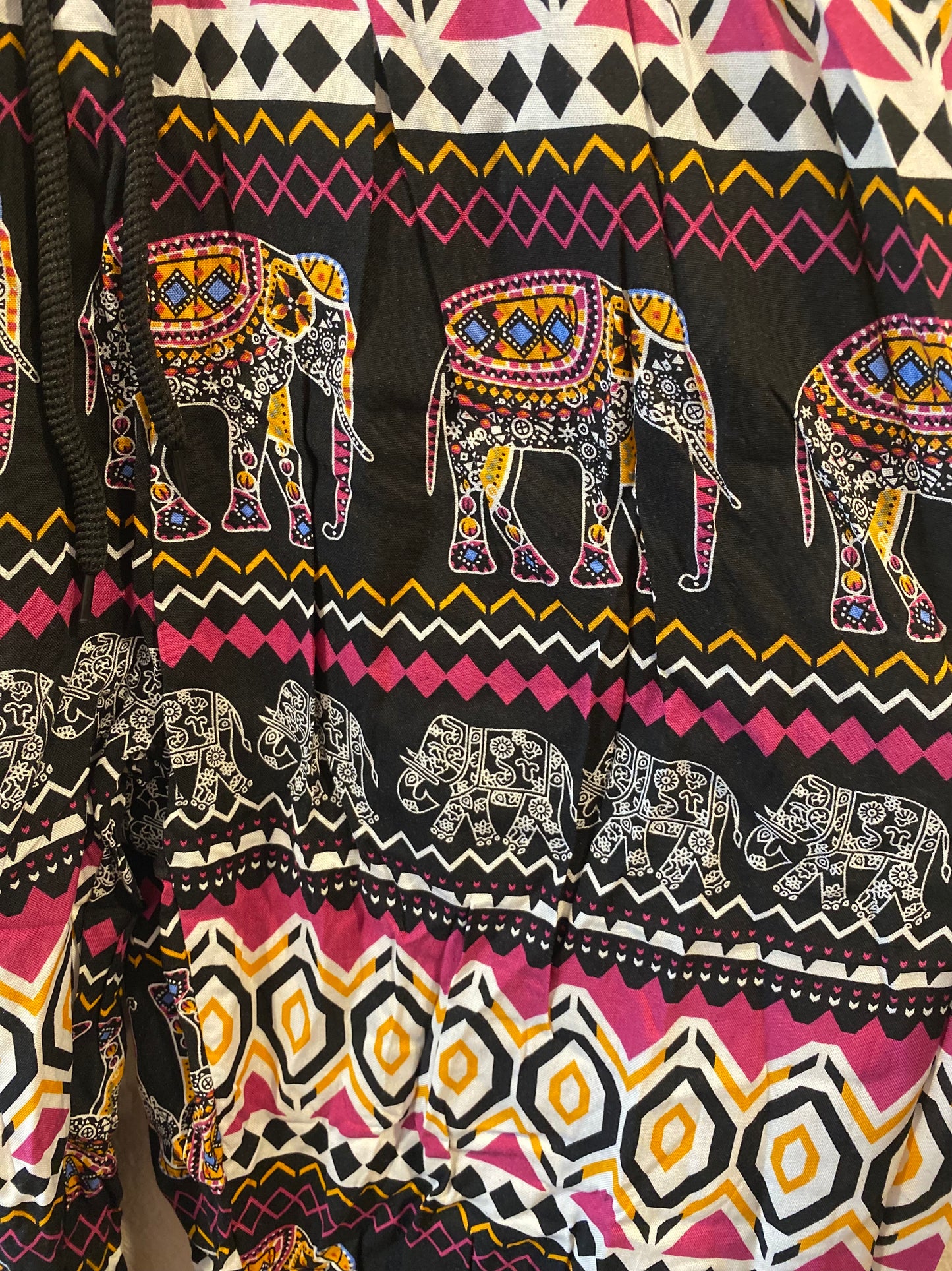 Close Up of Elephant Hippie Pants Pattern