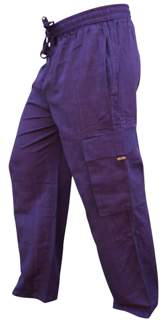 Purple Unisex Handmade Hippie Cargo Pant