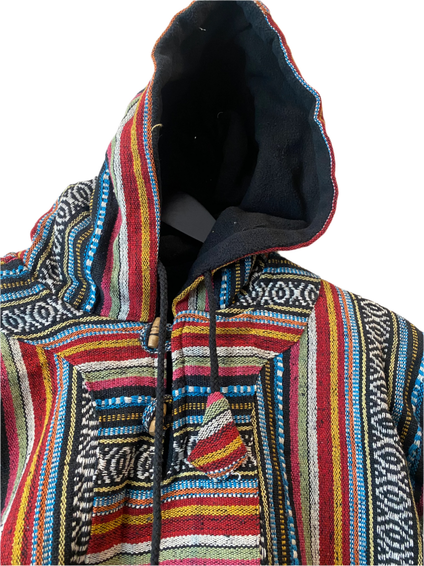 Bright Colorful Cotton Festival Pullover Hoodie