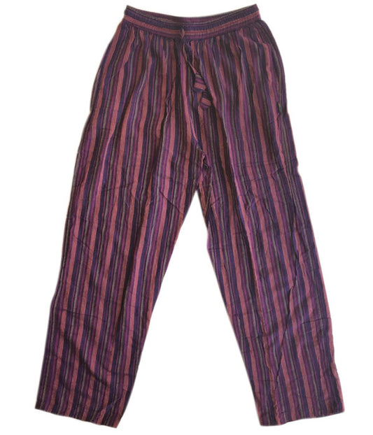 Summer Striped Hippie Cotton Cargo Pant