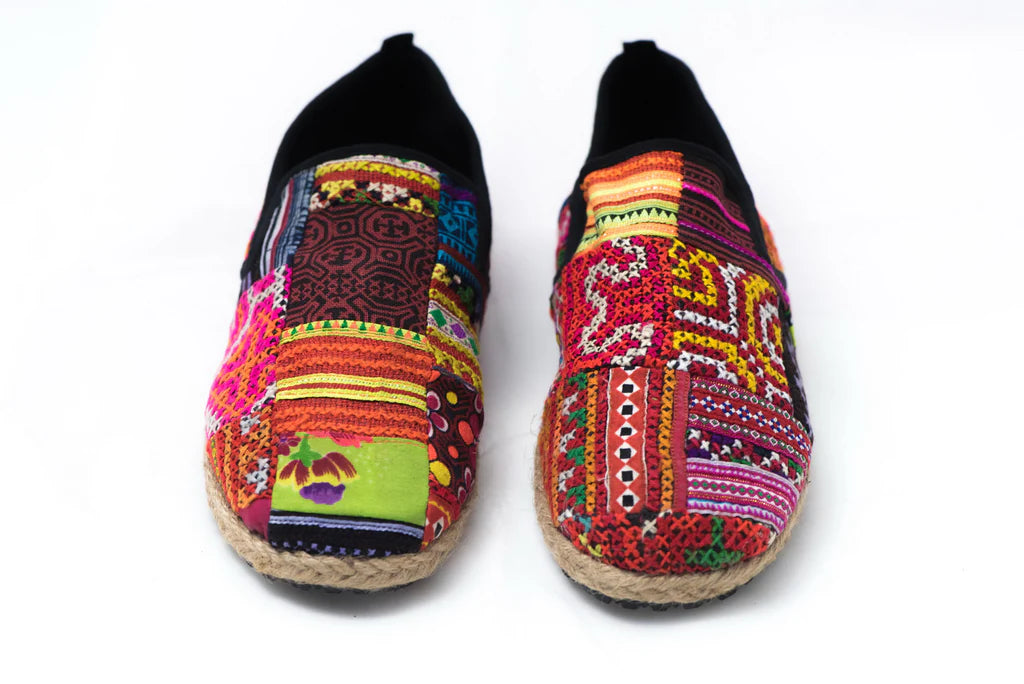 Hmong Embroidered Slip-ons